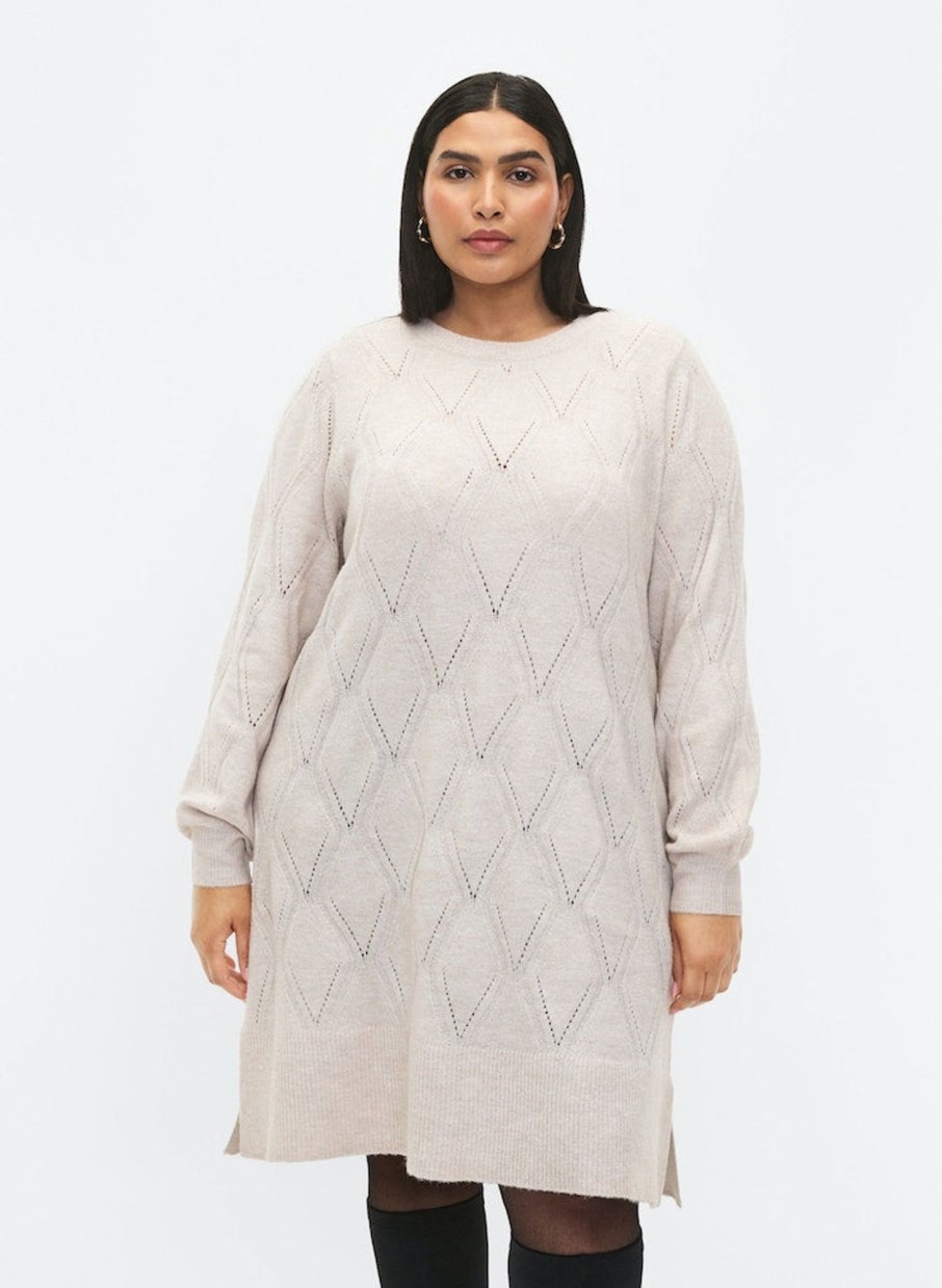 Overdele ZIZZI | Zimziggi - L/S - Blk Dress Birch Mel.