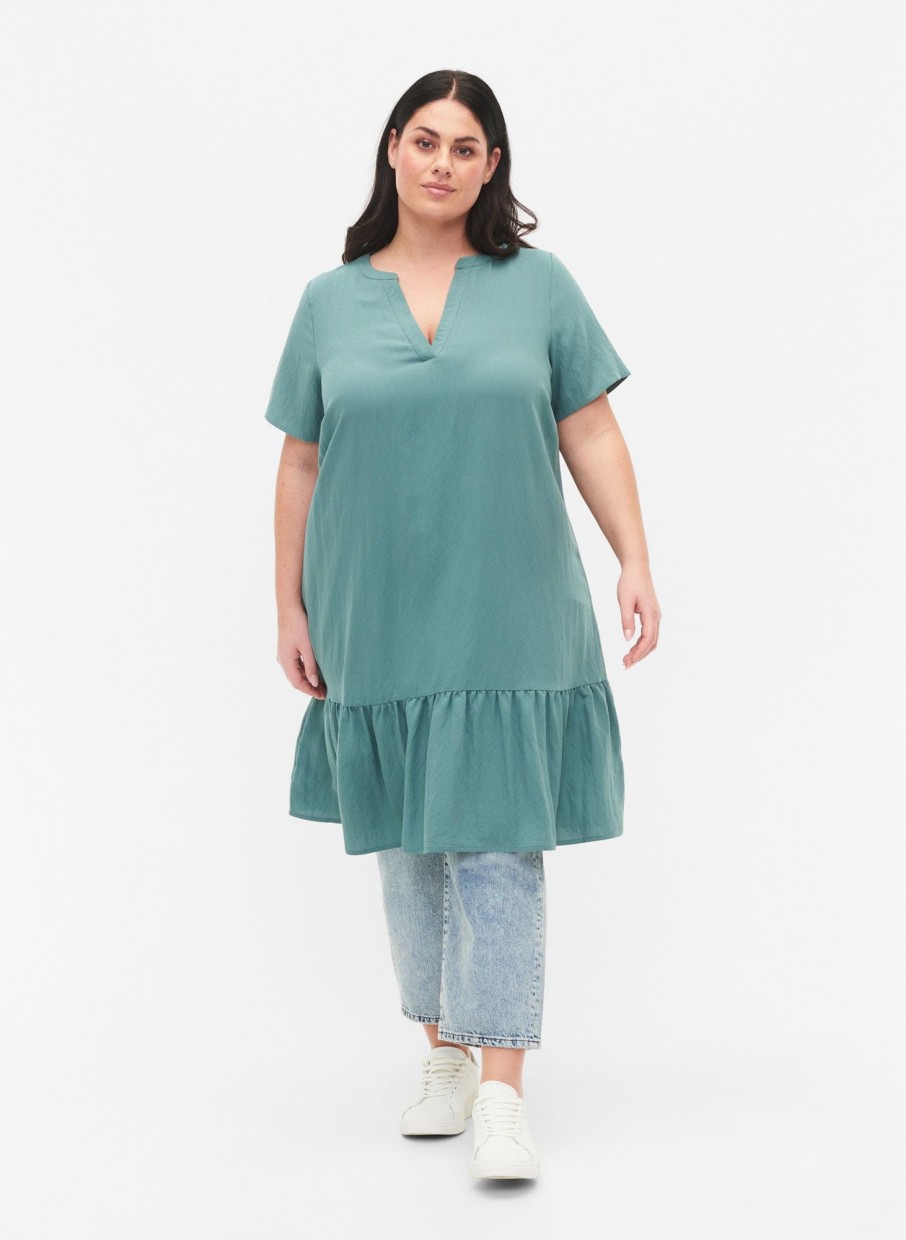 Overdele ZIZZI | Zivmacy - Knee Dress Sea Pine