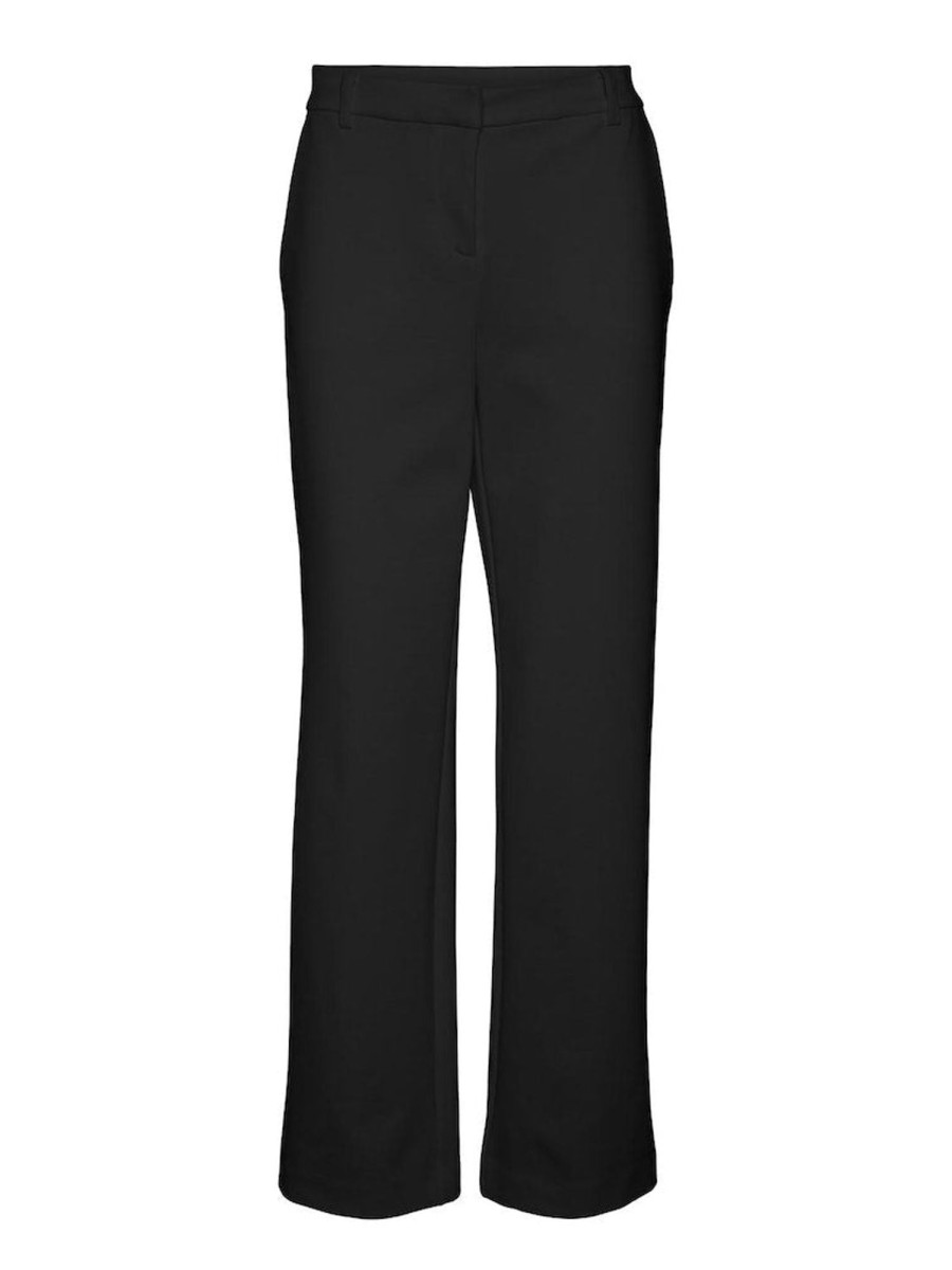 Underdele Vero Moda Curve | Vmlucca Mr Straight Jersey Pant Cur Black