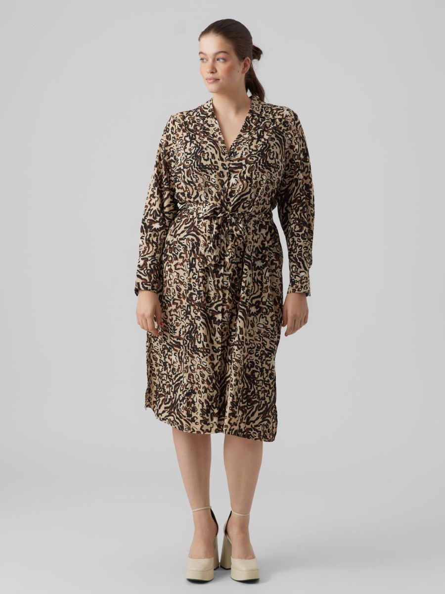 Overdele Vero Moda Curve | Vmlydia Calf Shirt Dress