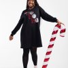 Andet ZIZZI | Zimchristmas - L/S - Abk Dress Black Ho Ho Ho