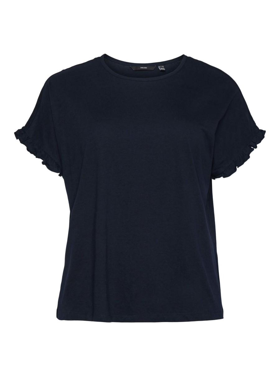 Overdele Vero Moda Curve | Vmdana Ss O-Neck Top Jrs Ga Cur