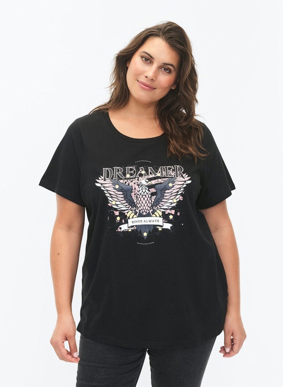 Overdele ZIZZI | Zievitiaya - S/S - St Tee Wbf Black/Eagle