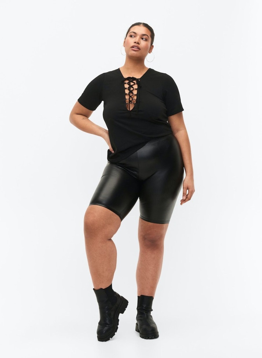 Overdele ZIZZI | Zibldalida S/S Top Black