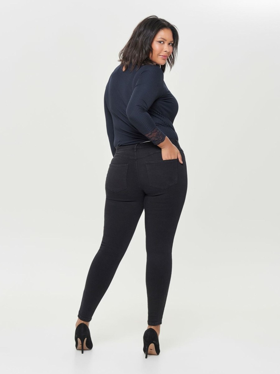 Underdele Only Carmakoma | Carthunder Push Up Black Jeans