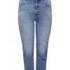 Underdele ONLY CURVE | Oncveneda Hw Mom Rep Ank Jeans Medium Blue Denim