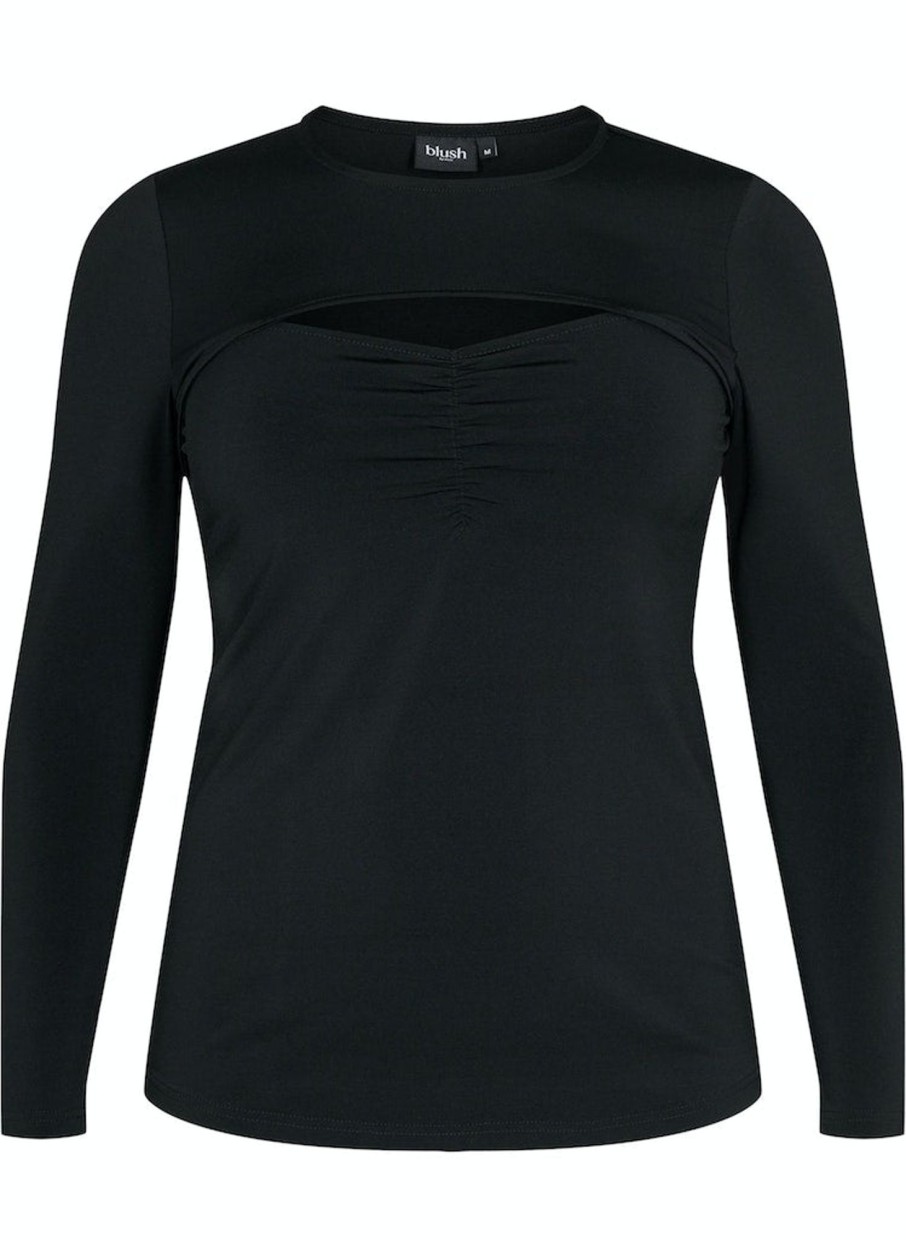 Overdele ZIZZI | Zibldia - L/S - Cut Out Blouse Black