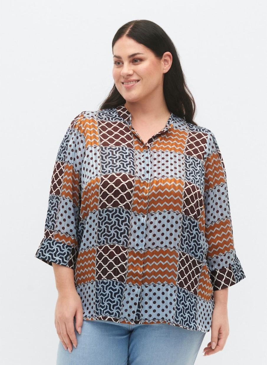 Overdele Zizzi | Zicalucy 3/4 Shirt