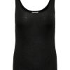 Overdele Only Carmakoma | Carstrada Tank Top Jrs - Med Uld Black