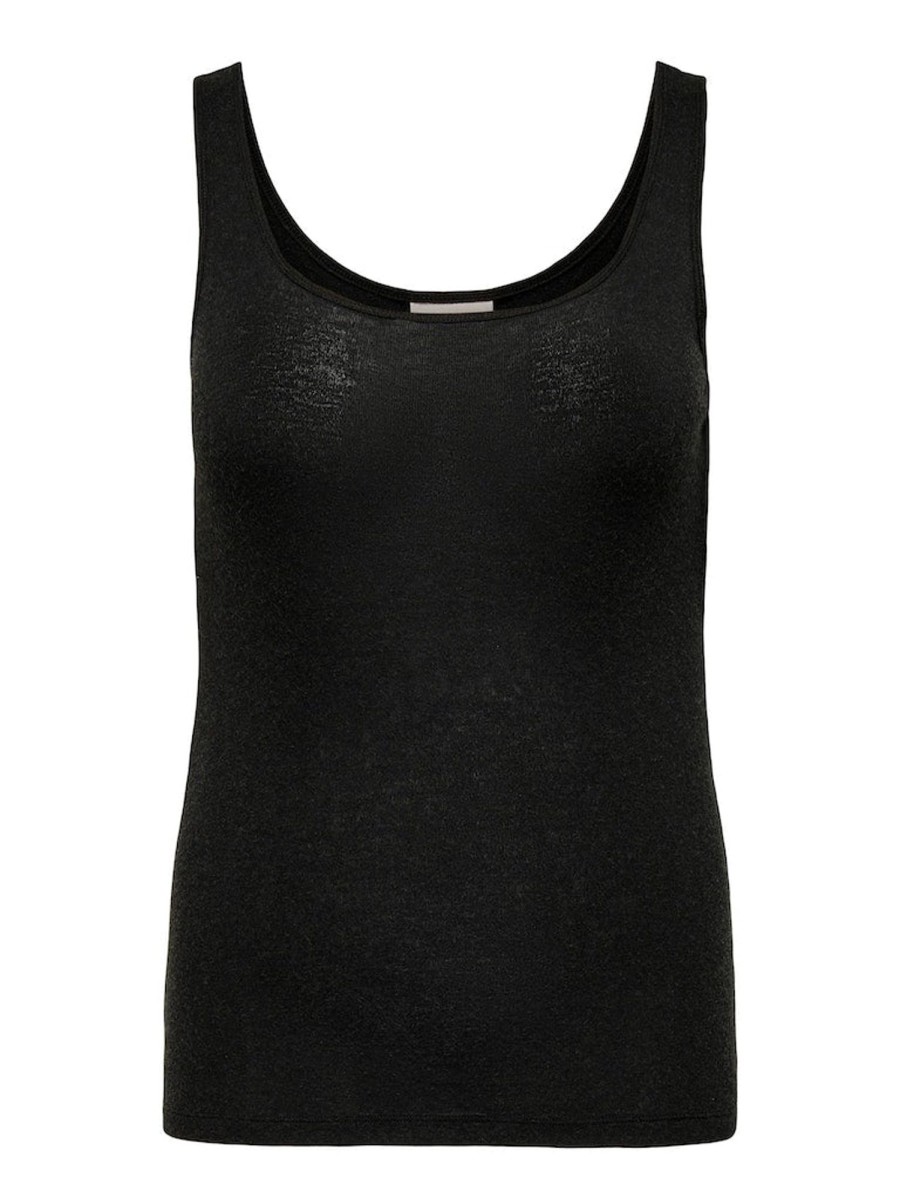 Overdele Only Carmakoma | Carstrada Tank Top Jrs - Med Uld Black