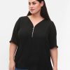 Overdele ZIZZI | Zimserena - 1/2 - Zip Blouse