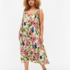 Overdele ZIZZI | Zimruby - S/L - Midi Dress Bright Flower