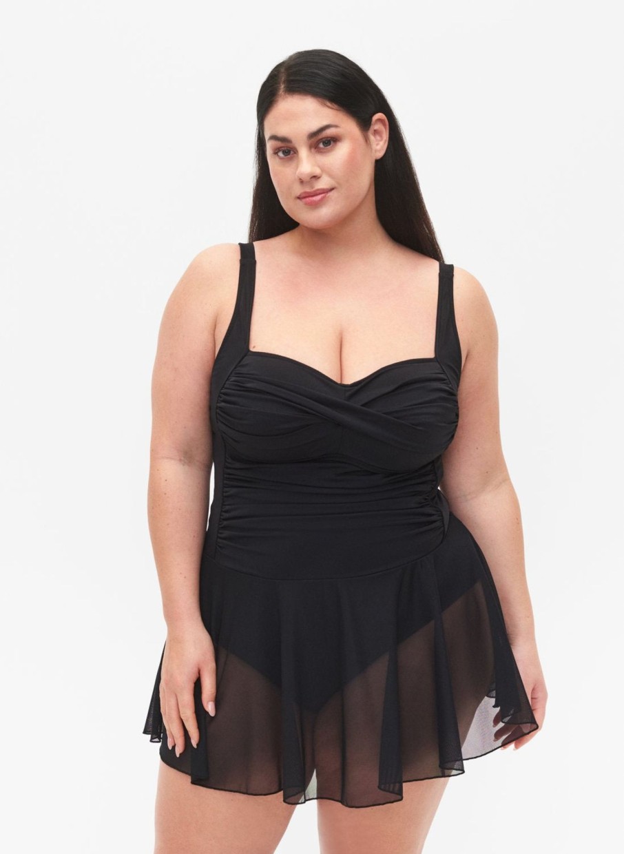 Andet Zizzi | Zistaylor Mesh Solid Swimdress