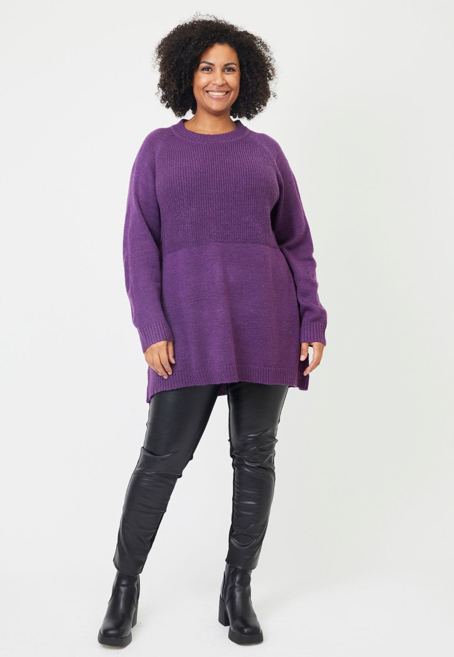 Overdele Adia | Adadele Long Knit 4125 Royal Purple