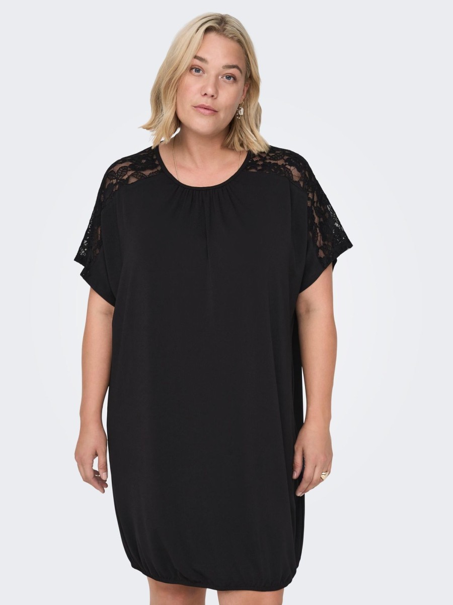 Overdele ONLY CARMAKOMA | Carbennedikte S/S Lace Dress Jrs Black