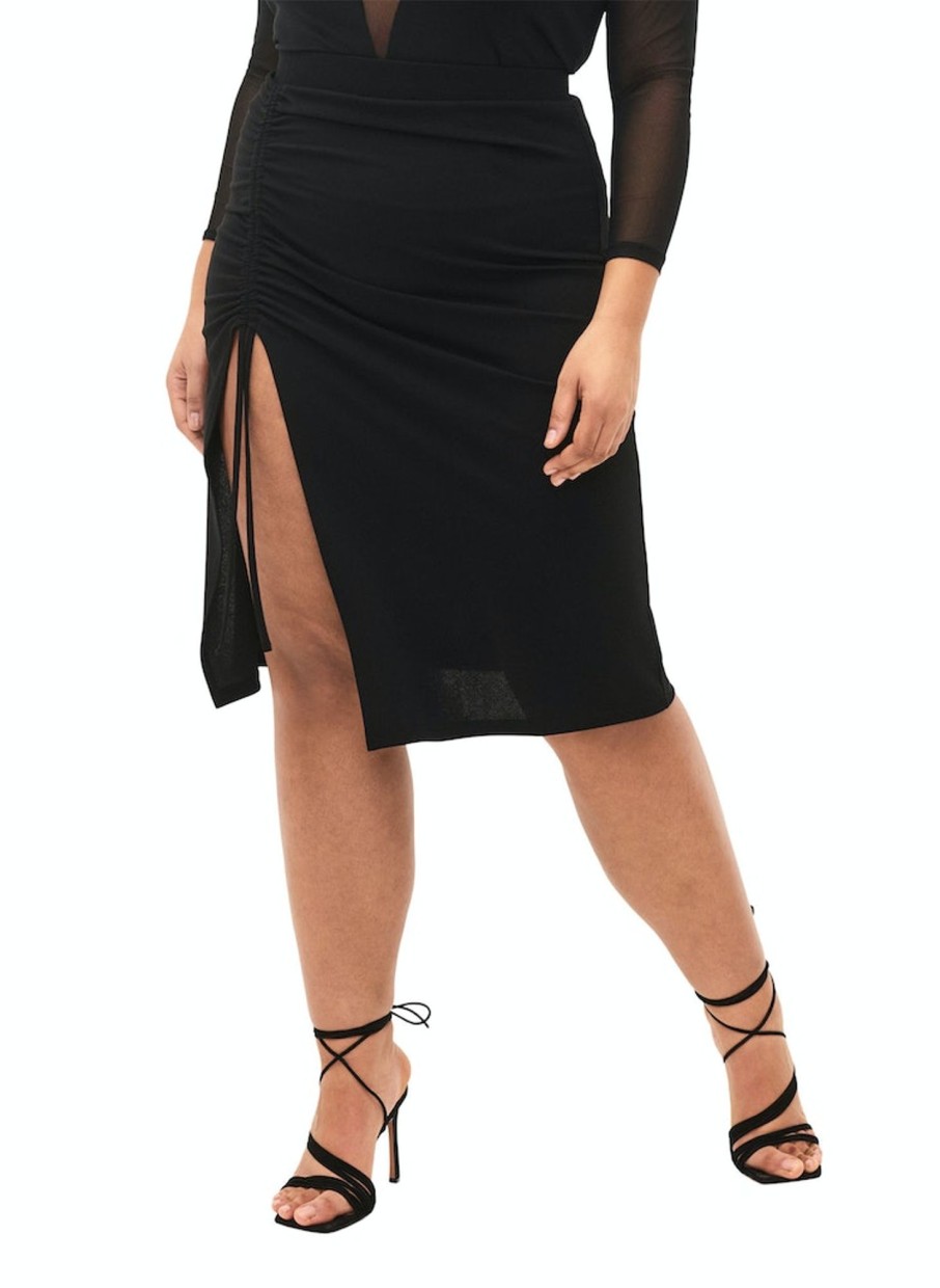 Underdele ZIZZI | Zibldahila - Midi Skirt Black