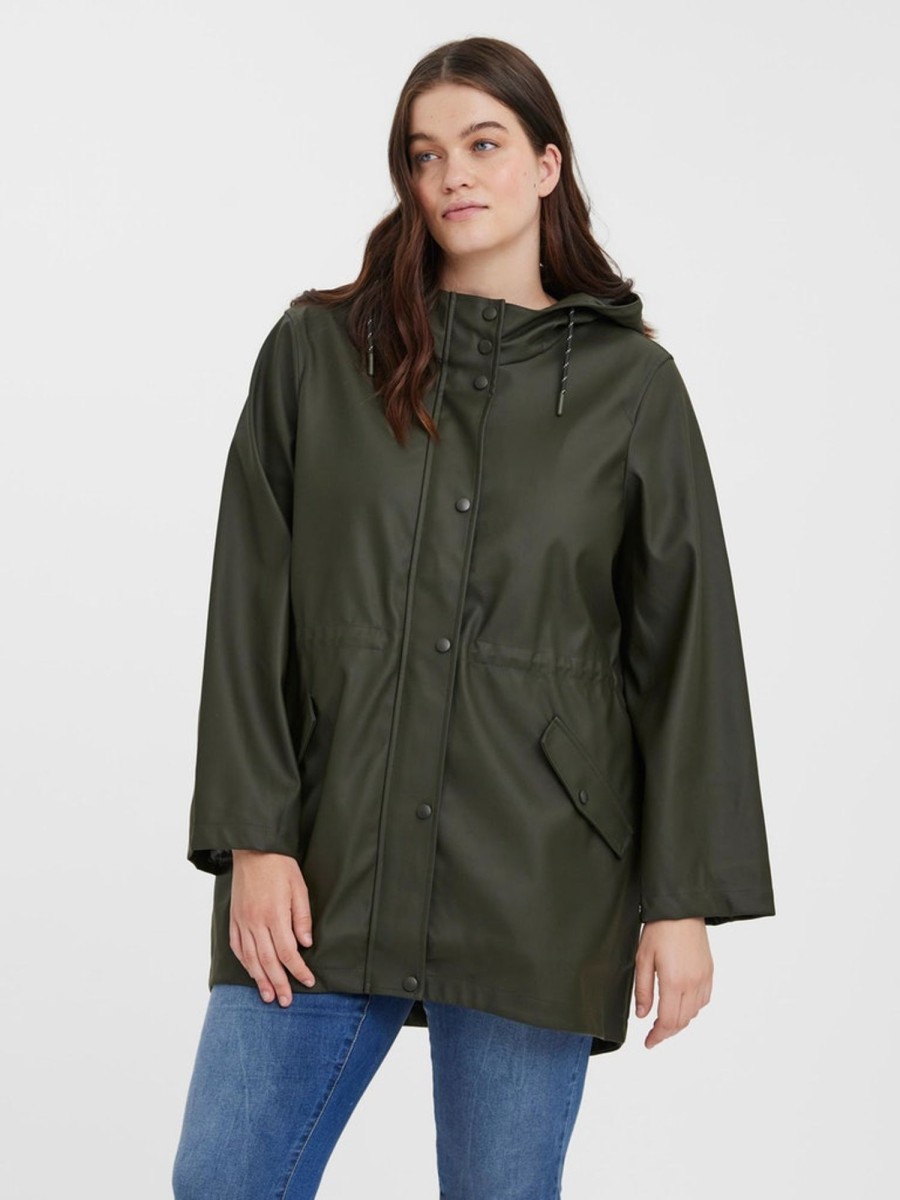 Andet Vero Moda Curve | Vmcmalou Coated Jacket Cur Noos Peat