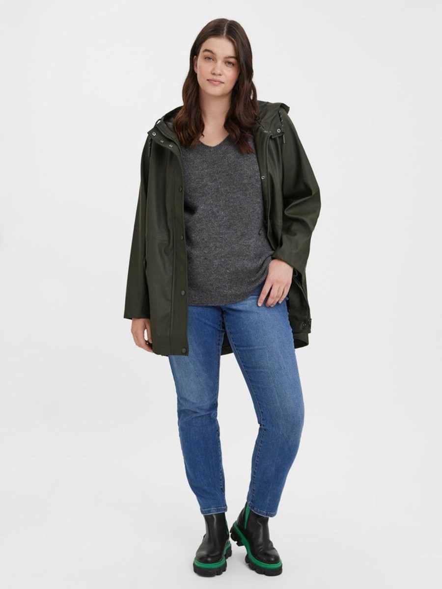 Andet Vero Moda Curve | Vmcmalou Coated Jacket Cur Noos Peat