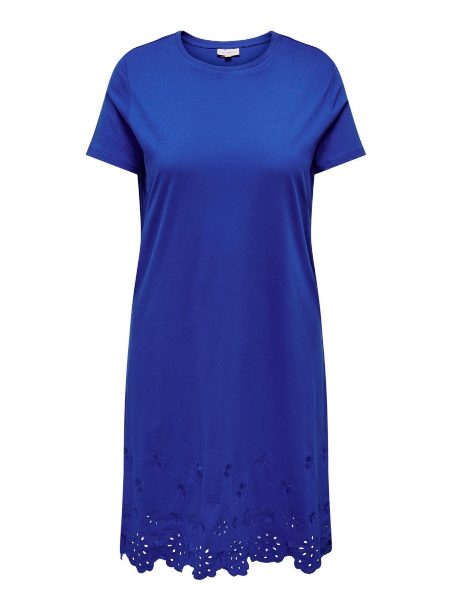 Overdele Only Carmakoma | Carnete S/S Dress Jrs Sodalite Blue