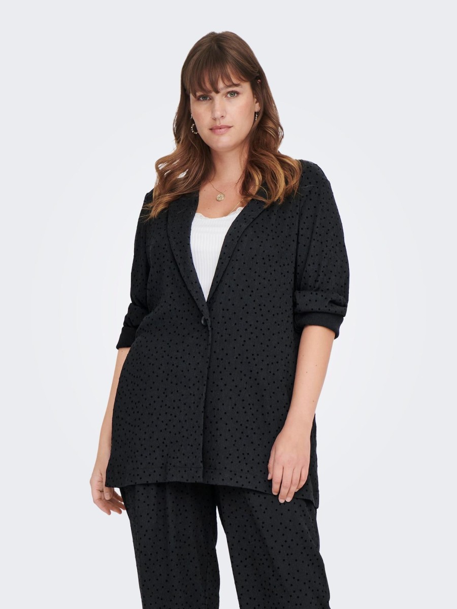 Overdele ONLY CARMAKOMA | Carlara L/S Blazer Jrs Black