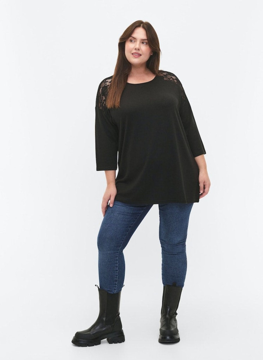 Overdele ZIZZI | Zivlucca - 3/4 - Blouse Black