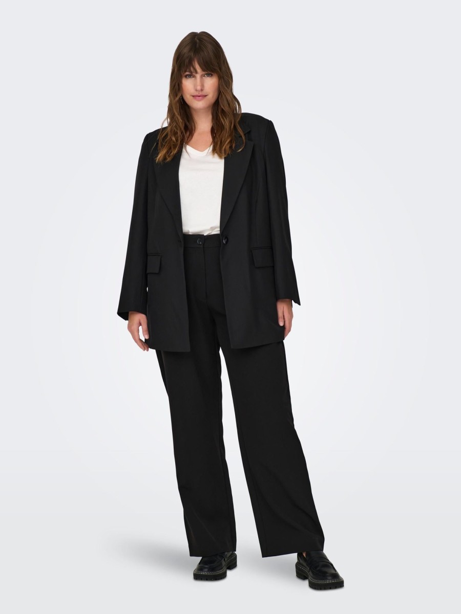 Underdele ONLY CARMAKOMA | Carlana-Berry Mid Straight Pant Wvn Black