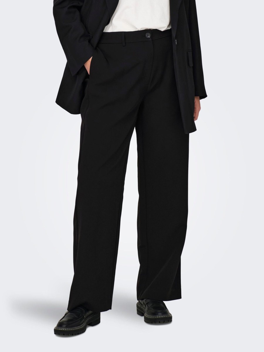 Underdele ONLY CARMAKOMA | Carlana-Berry Mid Straight Pant Wvn Black