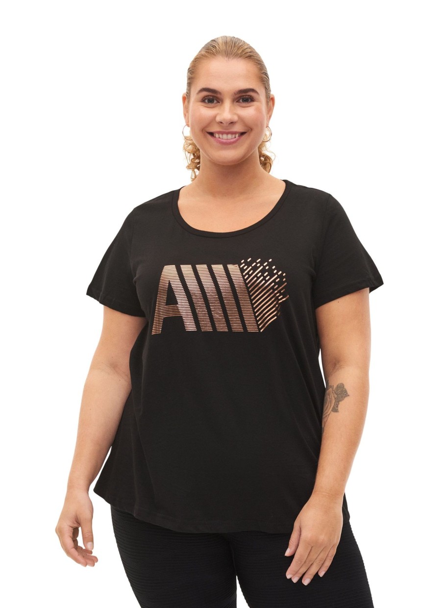 Overdele ZIZZI | Alogo - S/S - O-Neck - Tee