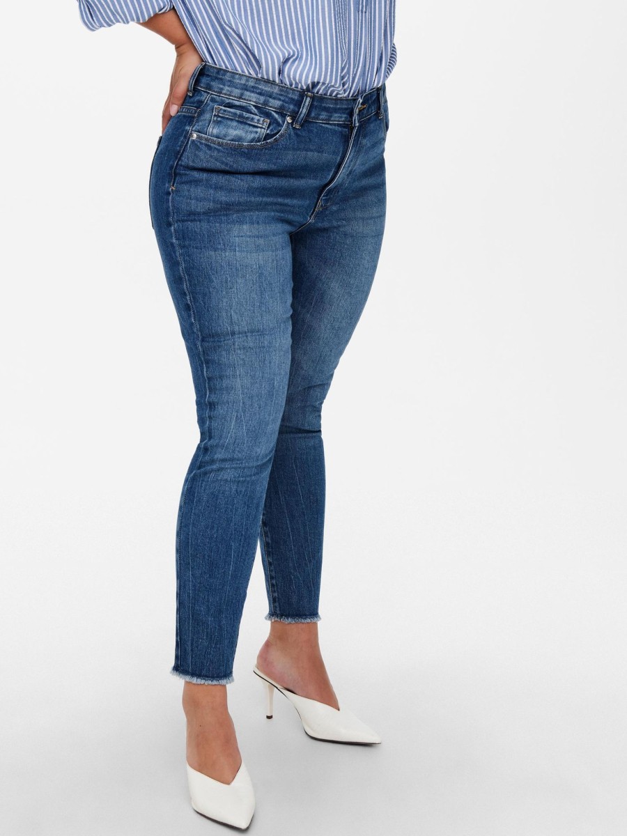 Underdele Only Carmakoma | Skinny Jeans Med Ra Detaljer Fra Carmakoma