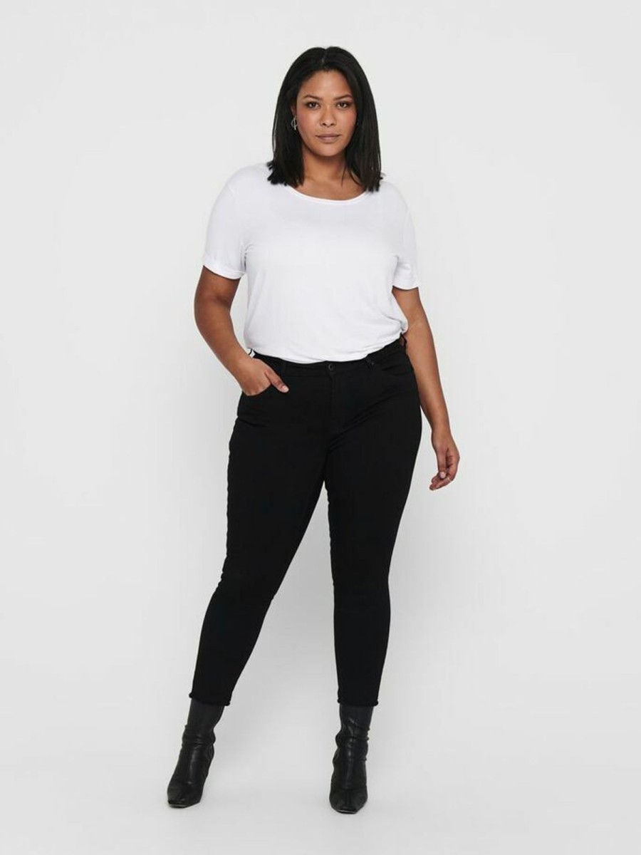 Underdele Only Carmakoma | Carwilly Reg Raw Black Jeans