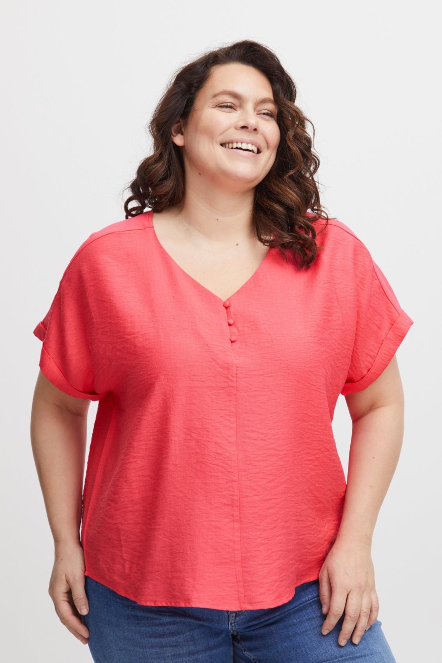 Overdele Fransa Plus Size Selection | Fphot Blouse Geranium