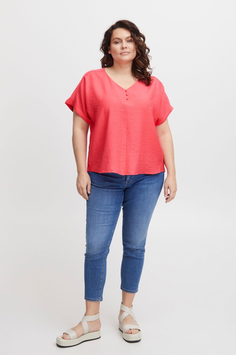 Overdele Fransa Plus Size Selection | Fphot Blouse Geranium