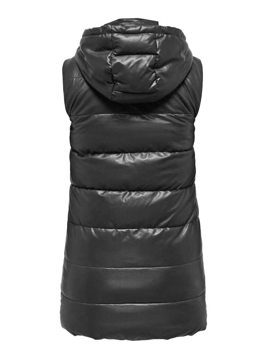 Overdele ONLY CARMAKOMA | Caranja Faux Leather Waistcoat Cc Otw Black