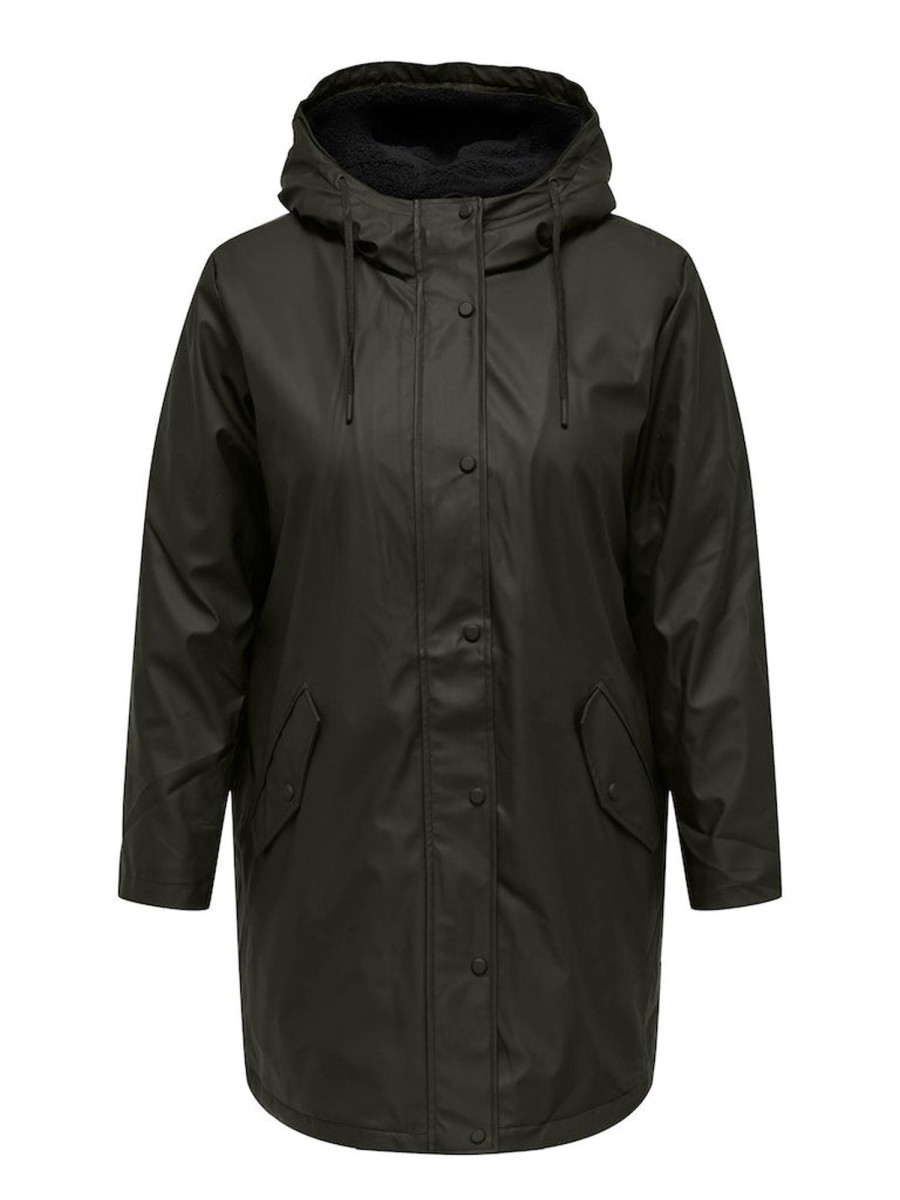 Overdele ONLY CARMAKOMA | Carnewsally Raincoat Black Teddy