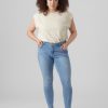 Underdele Vero Moda Curve | Vmsela Mr Skinny Jeans Cur Light Blue Denim