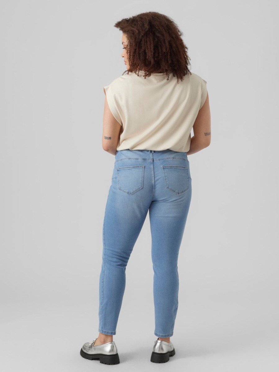 Underdele Vero Moda Curve | Vmsela Mr Skinny Jeans Cur Light Blue Denim