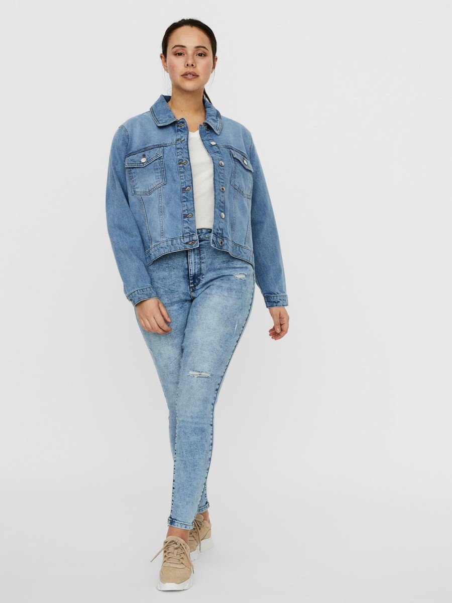 Andet Vero Moda Curve | Smart Denim Jakke Fra Vero Moda Curve