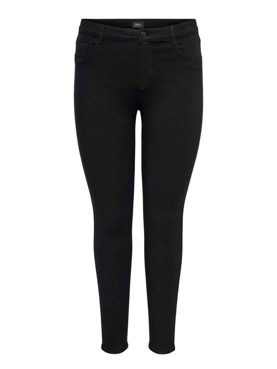 Underdele ONLY CURVE | Oncrain Life Reg Skinny Dnm Black