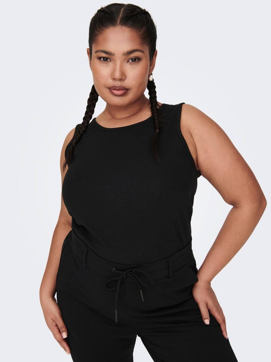 Overdele ONLY CARMAKOMA | Carkenya Rib Tank Top Jrs