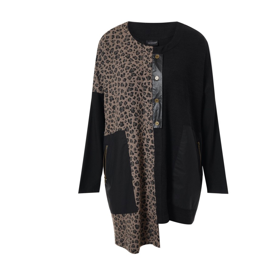 Overdele Gozzip Woman | Gojackie Cardigan Black/Sand