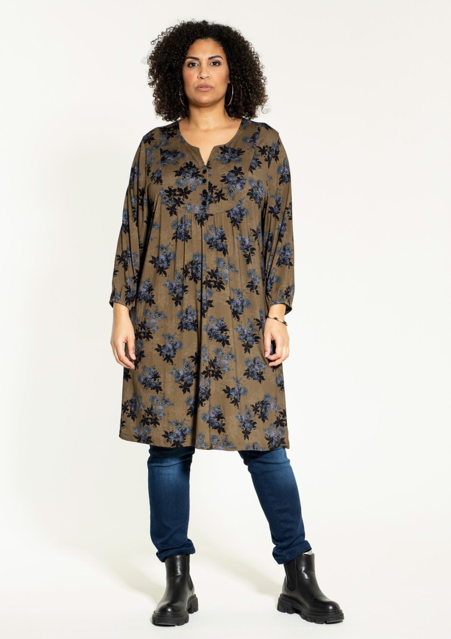 Overdele Studio | Stemily Tunic Gold With Flowers