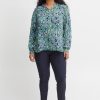 Overdele Fransa Plus Size Selection | Fpnynne Blouse Bristol Blue Aop A