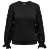 Overdele ONLY CARMAKOMA | Carwanted L/S Sleeve Lace Swt Black