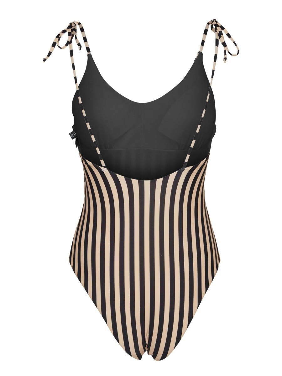 Andet Vero Moda Curve | Vmanju Swimsuit Cur Black Irish Cream