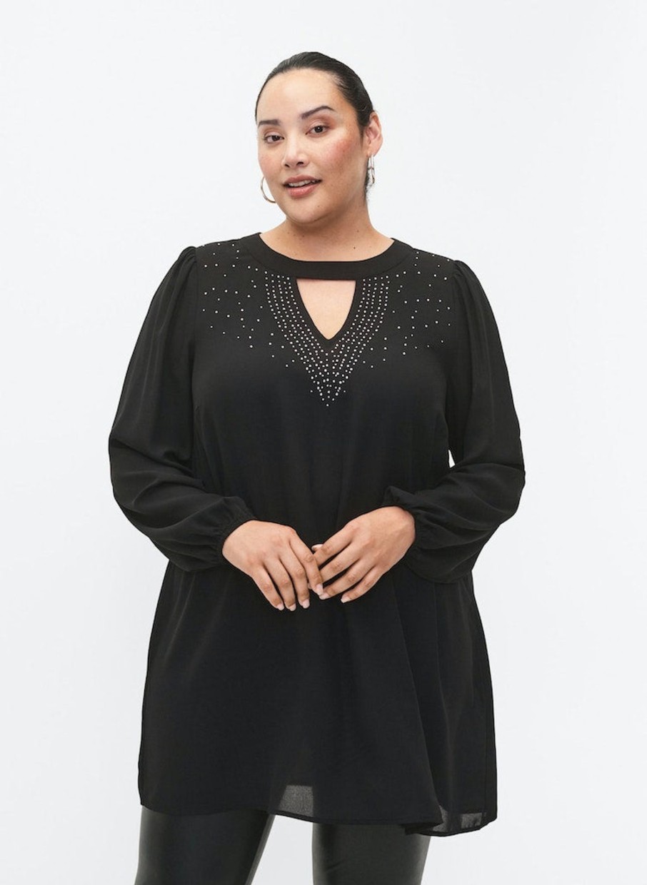 Overdele ZIZZI | Zimrikke - L/S - Tunic Black