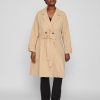 Andet EVOKED VILA | Vijulian L/S Trenchcoat/Cur - Noos Curds & Whey