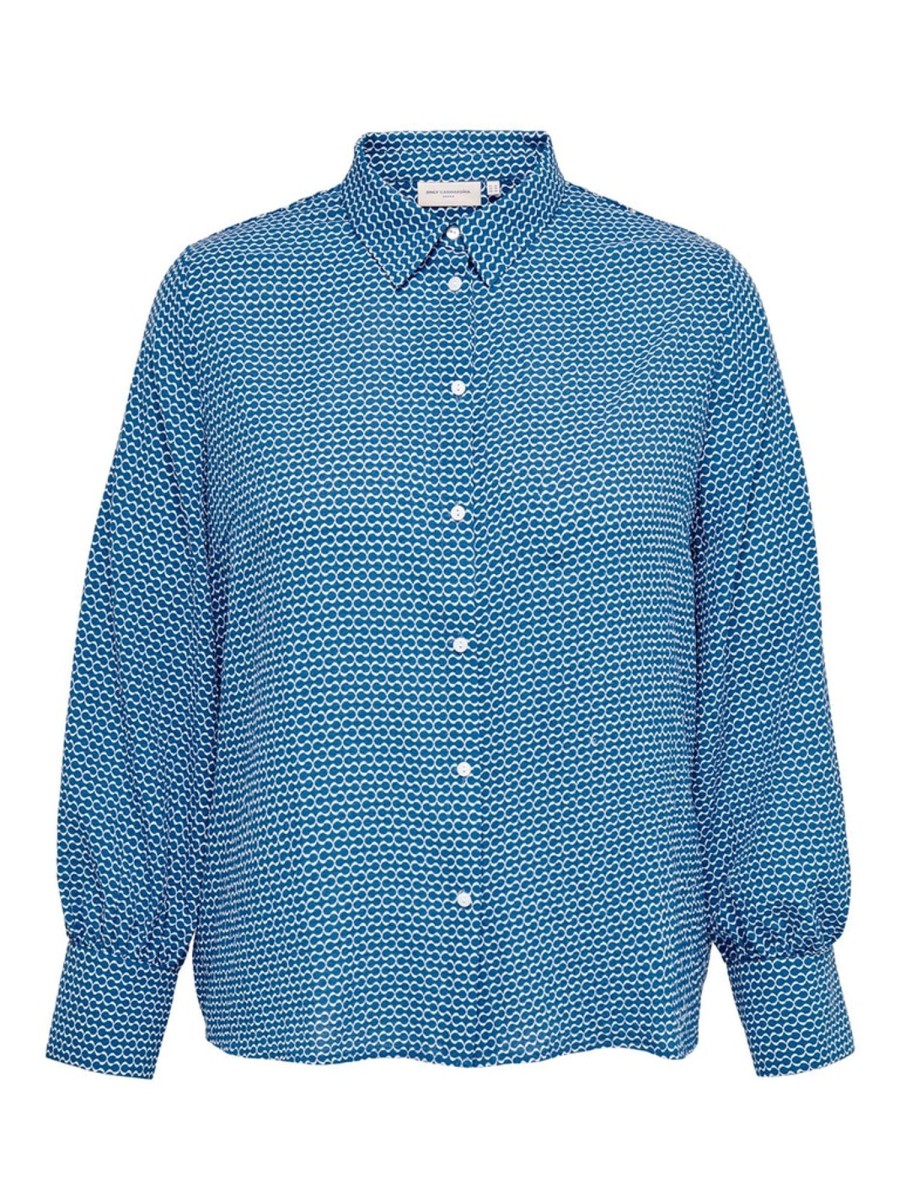 Overdele ONLY CARMAKOMA | Carelviro Ls Shirt - Directoire Blue White / As Sample