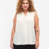 Overdele ZIZZI | Zimrowen - S/L - Blouse Bone White