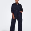 Underdele ONLY CARMAKOMA | Caravani Wide Contrast Pants Wvn Dress Blues Contrast Stitching