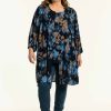 Overdele Gozzip Woman | Goanela Tunic Black Blue Printed